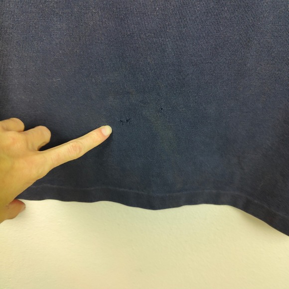 Vintage Polo Ralph Lauren Tank Top Mens XL Navy Blue Anchor Patch Nautical Prep - Picture 4 of 7